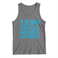 Less Monday More Summer Tank Top Retro Beach Seashell Graphic