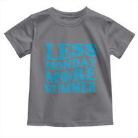 Less Monday More Summer Toddler T Shirt Retro Beach Seashell Graphic