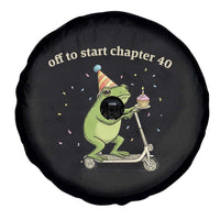 Off To Start Chapter 40 Spare Tire Cover Funny Frog Scooter 40th Birthday Gift