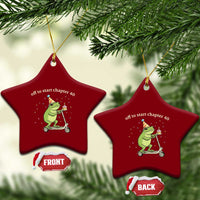 Off To Start Chapter 40 Ceramic Ornament Funny Frog Scooter 40th Birthday Gift
