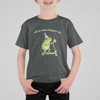 Off To Start Chapter 40 T Shirt For Kid Funny Frog Scooter 40th Birthday Gift