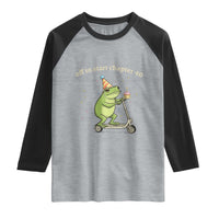 Off To Start Chapter 40 Raglan Shirt Funny Frog Scooter 40th Birthday Gift