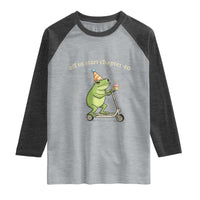 Off To Start Chapter 40 Raglan Shirt Funny Frog Scooter 40th Birthday Gift