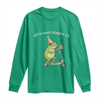 Off To Start Chapter 35 Long Sleeve Shirt Funny Frog Scooter 35th Birthday Gift