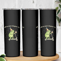 Off To Start Chapter 35 Skinny Tumbler Funny Frog Scooter 35th Birthday Gift
