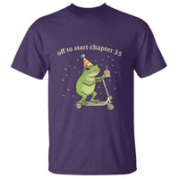 Off To Start Chapter 35 T Shirt Funny Frog Scooter 35th Birthday Gift