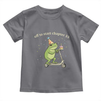 Off To Start Chapter 35 Toddler T Shirt Funny Frog Scooter 35th Birthday Gift