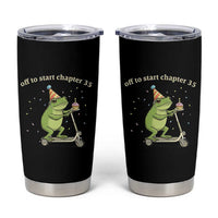Off To Start Chapter 35 Tumbler Cup Funny Frog Scooter 35th Birthday Gift