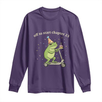 Off To Start Chapter 25 Long Sleeve Shirt Funny Frog Scooter 25th Birthday Gift