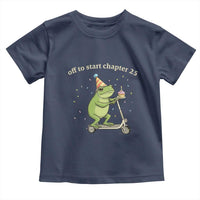 Off To Start Chapter 25 Toddler T Shirt Funny Frog Scooter 25th Birthday Gift