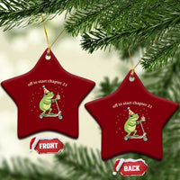 Off To Start Chapter 21 Ceramic Ornament Funny Frog Scooter 21st Birthday Gift