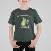 Off To Start Chapter 21 T Shirt For Kid Funny Frog Scooter 21st Birthday Gift