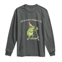 Off To Start Chapter 21 Long Sleeve Shirt Funny Frog Scooter 21st Birthday Gift