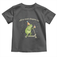 Off To Start Chapter 21 Toddler T Shirt Funny Frog Scooter 21st Birthday Gift