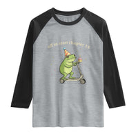 Off To Start Chapter 18 Raglan Shirt Funny Frog Scooter 18th Birthday Gift