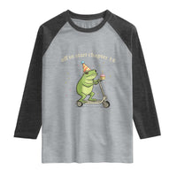 Off To Start Chapter 18 Raglan Shirt Funny Frog Scooter 18th Birthday Gift