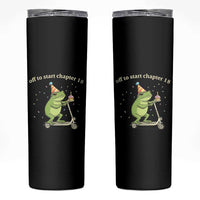 Off To Start Chapter 18 Skinny Tumbler Funny Frog Scooter 18th Birthday Gift