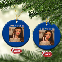 Look Who's 18 Ceramic Ornament Funny Birthday Doll Face Meme
