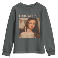 Look Who's 18 Youth Sweatshirt Funny Birthday Doll Face Meme