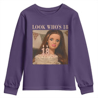 Look Who's 18 Youth Sweatshirt Funny Birthday Doll Face Meme