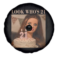 Look Who's 21 Spare Tire Cover Funny Birthday Doll Face Meme