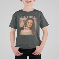 Look Who's 21 T Shirt For Kid Funny Birthday Doll Face Meme