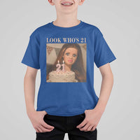 Look Who's 21 T Shirt For Kid Funny Birthday Doll Face Meme