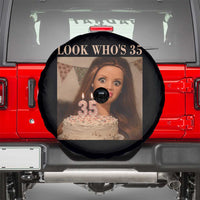 Look Who's 35 Spare Tire Cover Funny Birthday Doll Face Meme