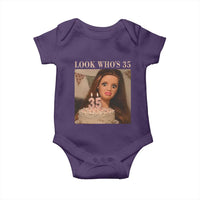 Look Who's 35 Baby Onesie Funny Birthday Doll Face Meme