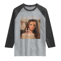 Look Who's 35 Raglan Shirt Funny Birthday Doll Face Meme