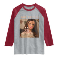 Look Who's 35 Raglan Shirt Funny Birthday Doll Face Meme