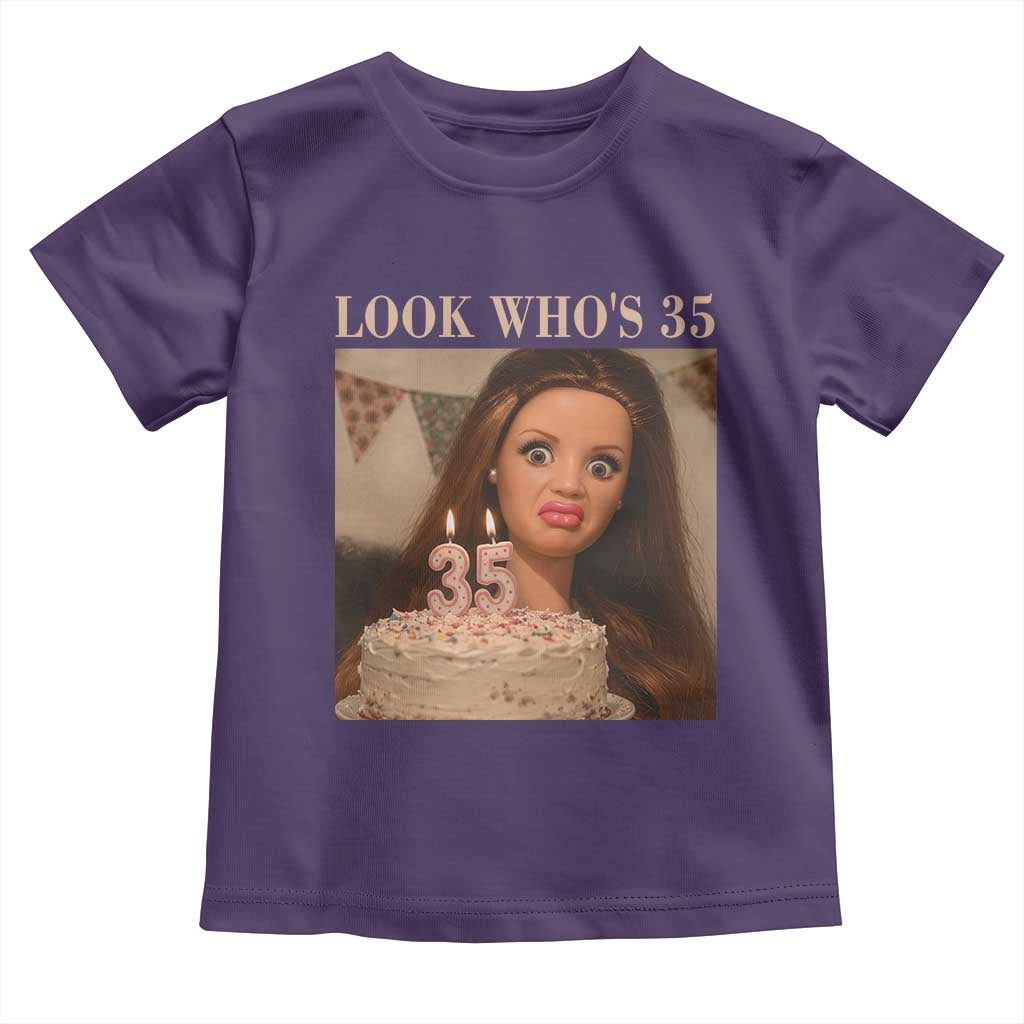 Look Who's 35 Toddler T Shirt Funny Birthday Doll Face Meme