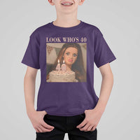Look Who's 40 T Shirt For Kid Funny Birthday Doll Face Meme