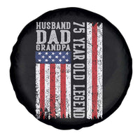 Husband Dad Grandpa 75 Year Old Legend Spare Tire Cover American Flag Birthday Gift