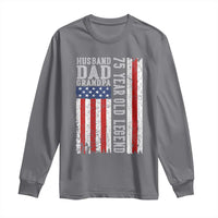 Husband Dad Grandpa 75 Year Old Legend Long Sleeve Shirt American Flag Birthday Gift