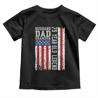 Husband Dad Grandpa 75 Year Old Legend Toddler T Shirt American Flag Birthday Gift