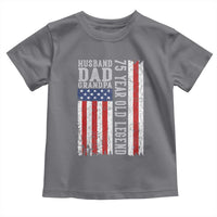 Husband Dad Grandpa 75 Year Old Legend Toddler T Shirt American Flag Birthday Gift