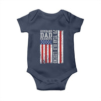 Husband Dad Grandpa 70 Year Old Legend Baby Onesie American Flag Birthday Gift