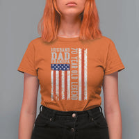 Husband Dad Grandpa 70 Year Old Legend T Shirt For Women American Flag Birthday Gift