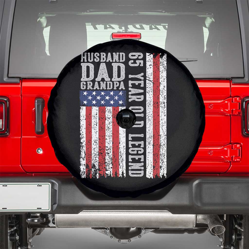 Husband Dad Grandpa 65 Year Old Legend Spare Tire Cover American Flag Birthday Gift