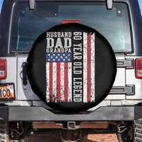 Husband Dad Grandpa 60 Year Old Legend Spare Tire Cover American Flag Birthday Gift