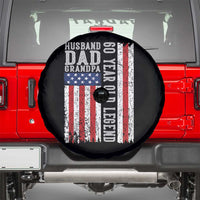 Husband Dad Grandpa 60 Year Old Legend Spare Tire Cover American Flag Birthday Gift
