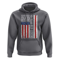 Husband Dad Grandpa 55 Year Old Legend Hoodie American Flag Birthday Gift