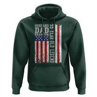 Husband Dad Grandpa 55 Year Old Legend Hoodie American Flag Birthday Gift