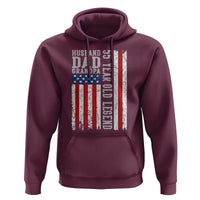 Husband Dad Grandpa 55 Year Old Legend Hoodie American Flag Birthday Gift