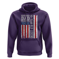 Husband Dad Grandpa 55 Year Old Legend Hoodie American Flag Birthday Gift