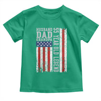 Husband Dad Grandpa 55 Year Old Legend Toddler T Shirt American Flag Birthday Gift