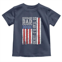 Husband Dad Grandpa 55 Year Old Legend Toddler T Shirt American Flag Birthday Gift