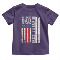 Husband Dad Grandpa 55 Year Old Legend Toddler T Shirt American Flag Birthday Gift