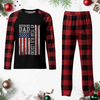 Husband Dad Grandpa 45 Year Old Legend Plaid Pajama Set American Flag Birthday Gift